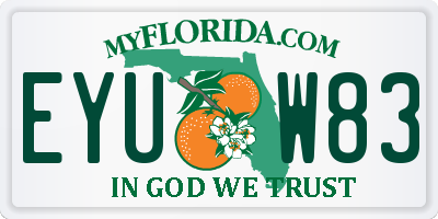 FL license plate EYUW83