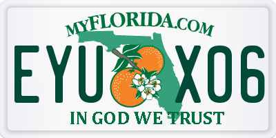FL license plate EYUX06