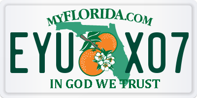 FL license plate EYUX07
