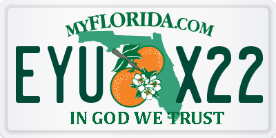 FL license plate EYUX22