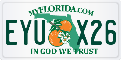 FL license plate EYUX26