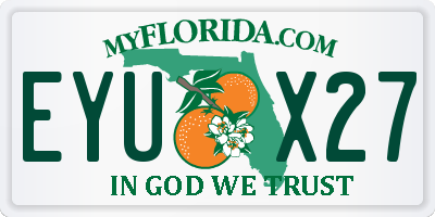 FL license plate EYUX27