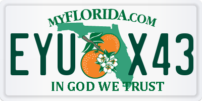FL license plate EYUX43