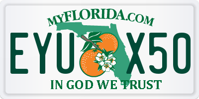 FL license plate EYUX50