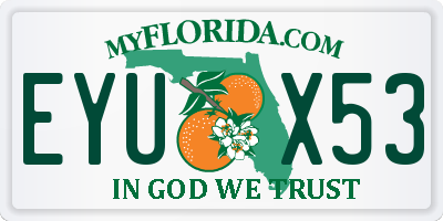 FL license plate EYUX53