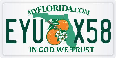 FL license plate EYUX58
