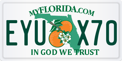 FL license plate EYUX70