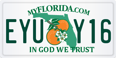 FL license plate EYUY16
