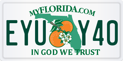 FL license plate EYUY40