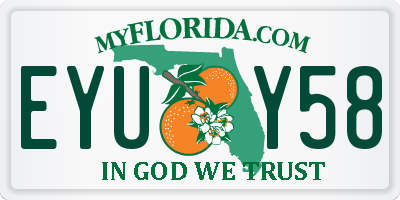 FL license plate EYUY58