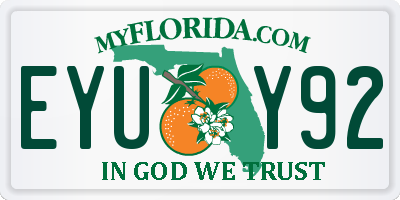 FL license plate EYUY92