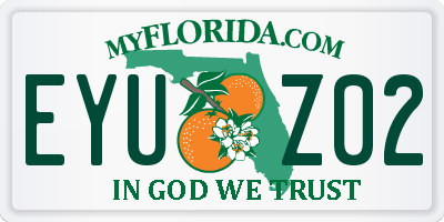 FL license plate EYUZ02