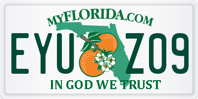 FL license plate EYUZ09