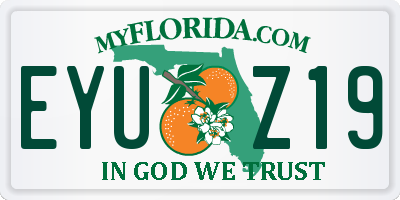 FL license plate EYUZ19