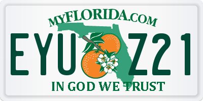 FL license plate EYUZ21