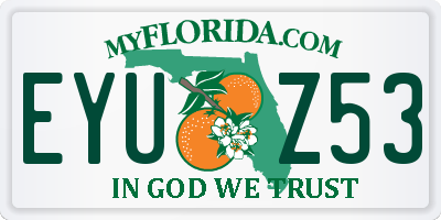 FL license plate EYUZ53