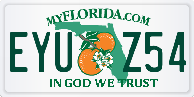 FL license plate EYUZ54