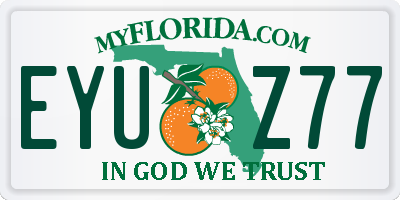 FL license plate EYUZ77