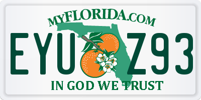 FL license plate EYUZ93