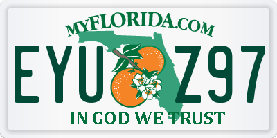 FL license plate EYUZ97