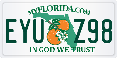 FL license plate EYUZ98
