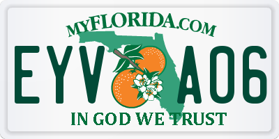 FL license plate EYVA06