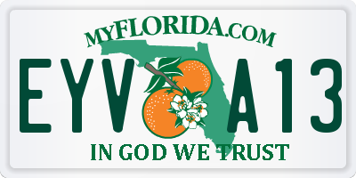 FL license plate EYVA13