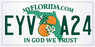 FL license plate EYVA24