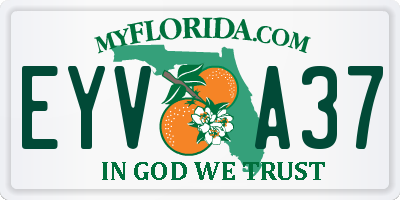 FL license plate EYVA37