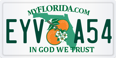 FL license plate EYVA54