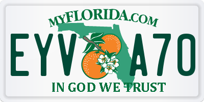 FL license plate EYVA70
