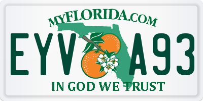 FL license plate EYVA93