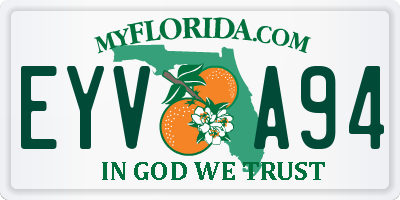 FL license plate EYVA94
