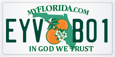 FL license plate EYVB01
