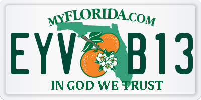 FL license plate EYVB13