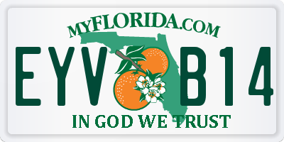 FL license plate EYVB14