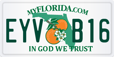 FL license plate EYVB16
