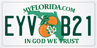 FL license plate EYVB21