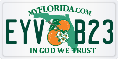 FL license plate EYVB23