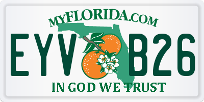 FL license plate EYVB26