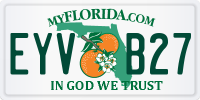 FL license plate EYVB27
