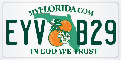 FL license plate EYVB29