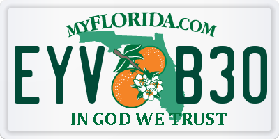FL license plate EYVB30