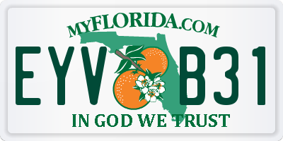 FL license plate EYVB31