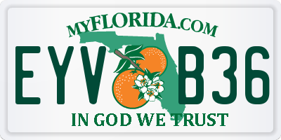 FL license plate EYVB36