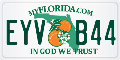FL license plate EYVB44