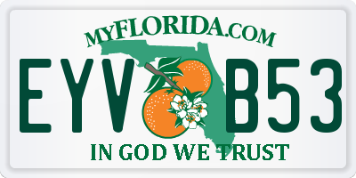 FL license plate EYVB53