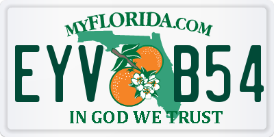 FL license plate EYVB54
