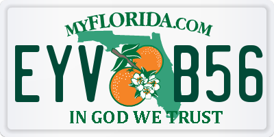 FL license plate EYVB56
