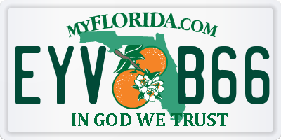 FL license plate EYVB66
